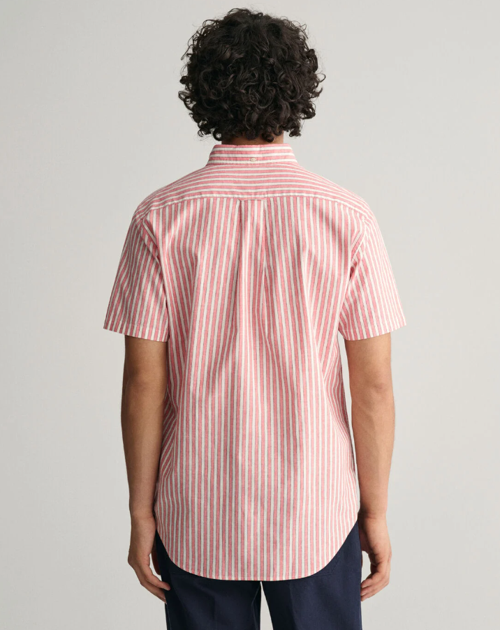 REG COTTON LINEN STRIPE SS SHIRT