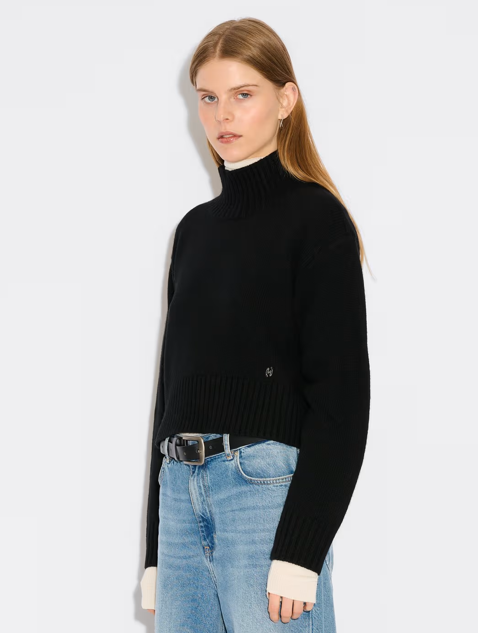 W.WOOL CROPPED TURTLENECK PS25