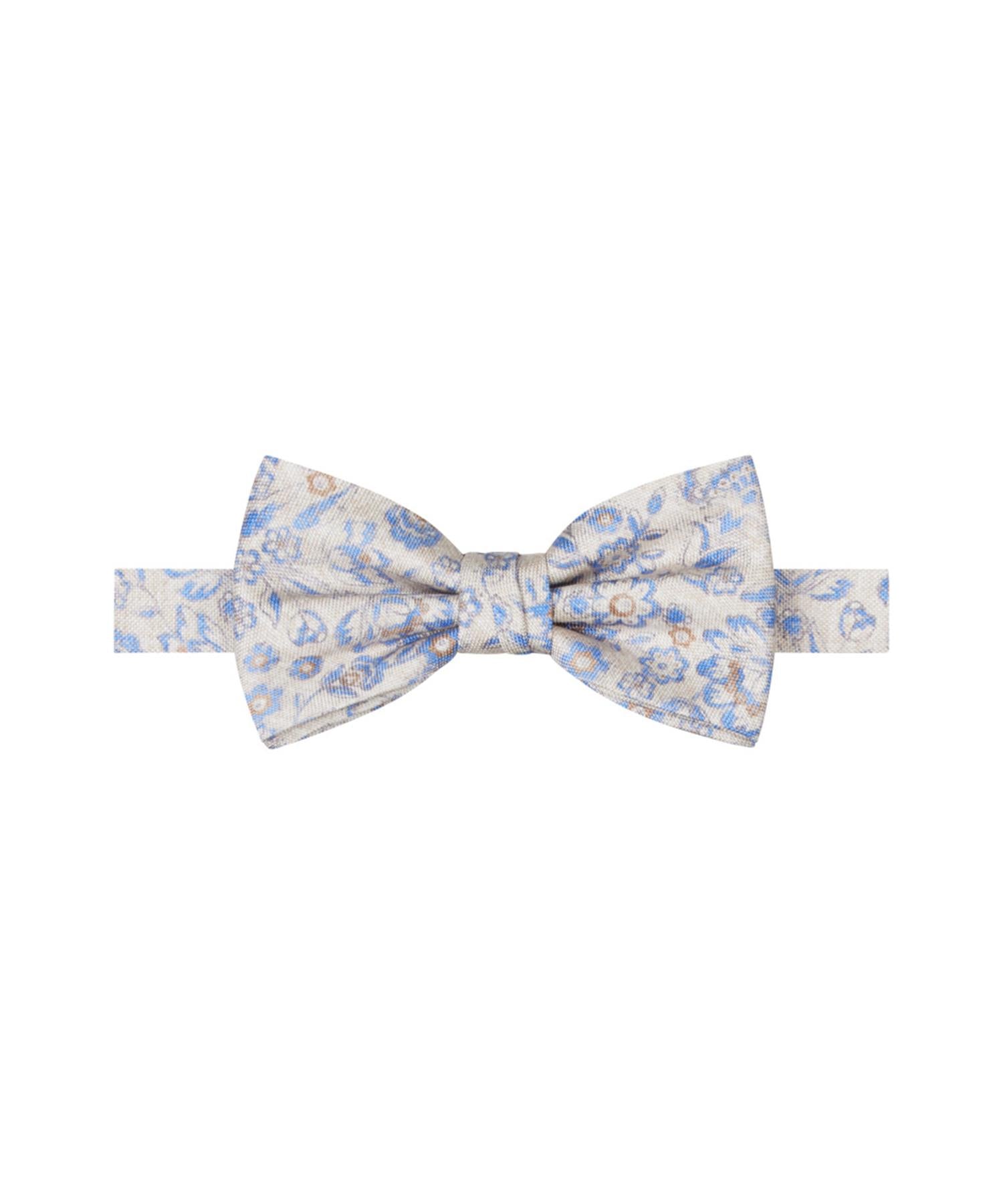 BEIGE SILK BOW TIE