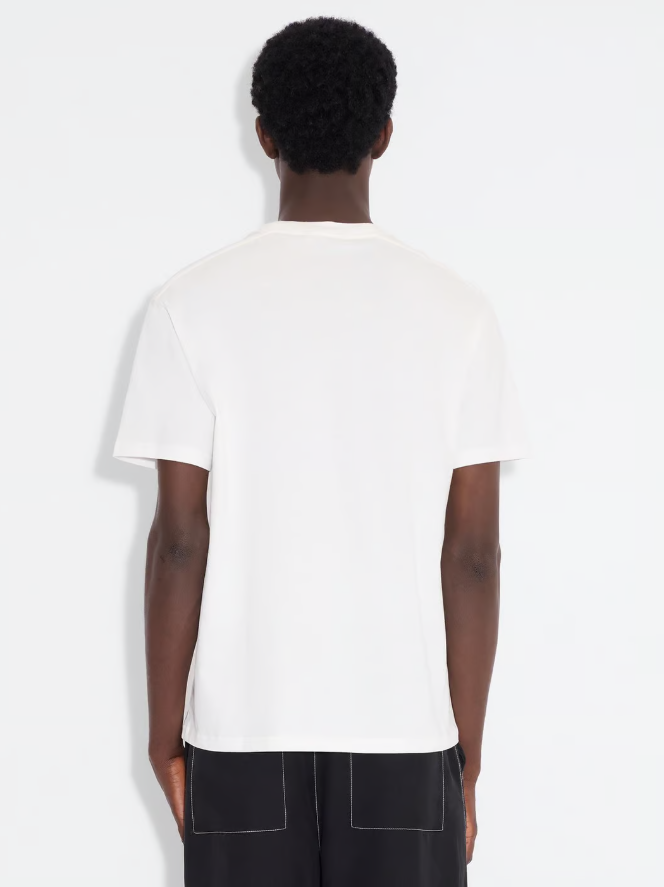 TUCKER EMBRODERY WHITE TEE S25