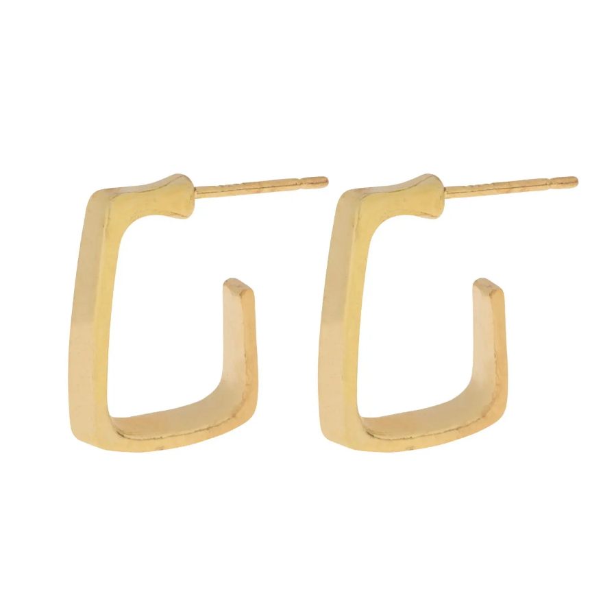 MAX SQUARE HOOP STUD EARRINGS