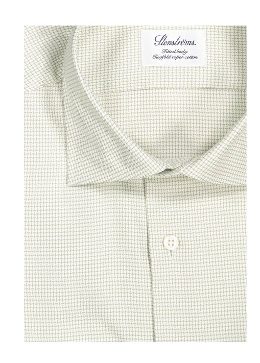 CHECKED TWILL FITTED BODY SHIRT