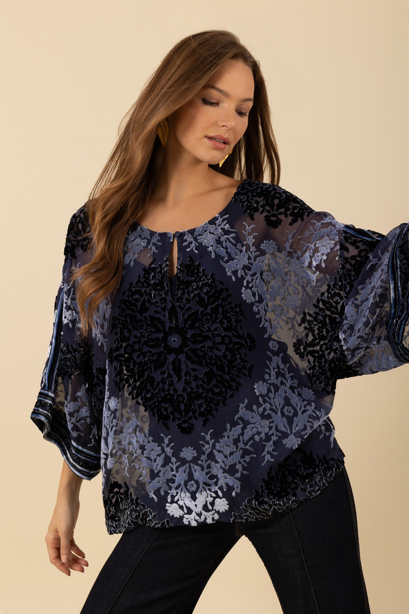 BRIAR SILK/VISC BLOUSE