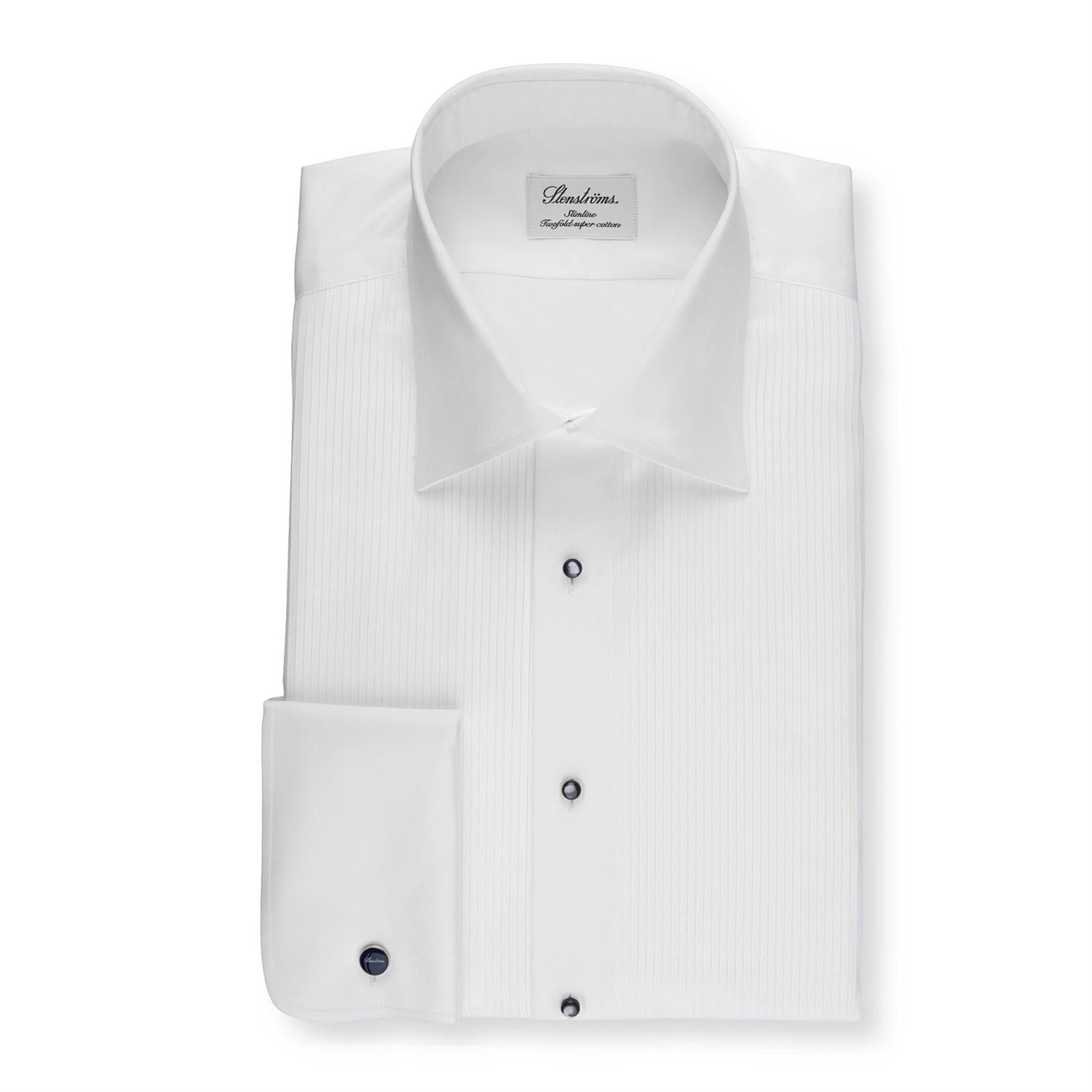 WHITE TUXEDO SHIRT, FRENCH CUFFS SLIMLINE