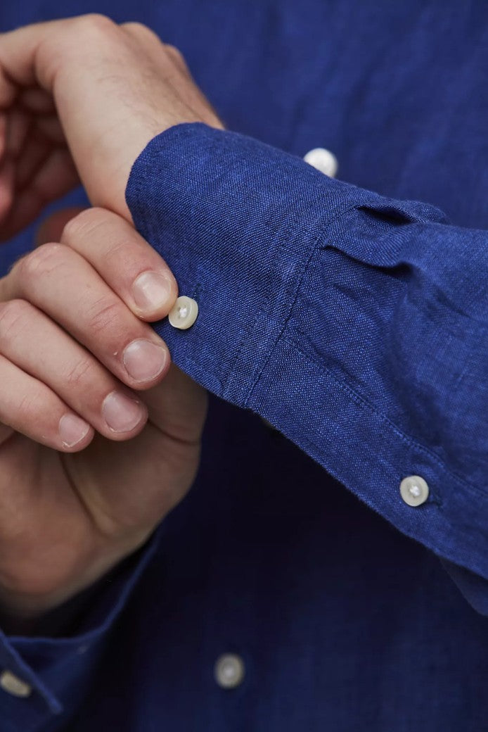 CLASSIC LINEN SHIRT DARK BLUE