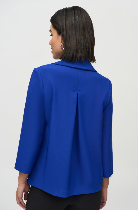 Lux Twill Pleated Trapeze Jacket