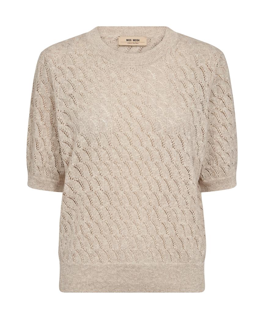 MMKARIN MARISOL SS LINEN KNIT-FEATHER GREY