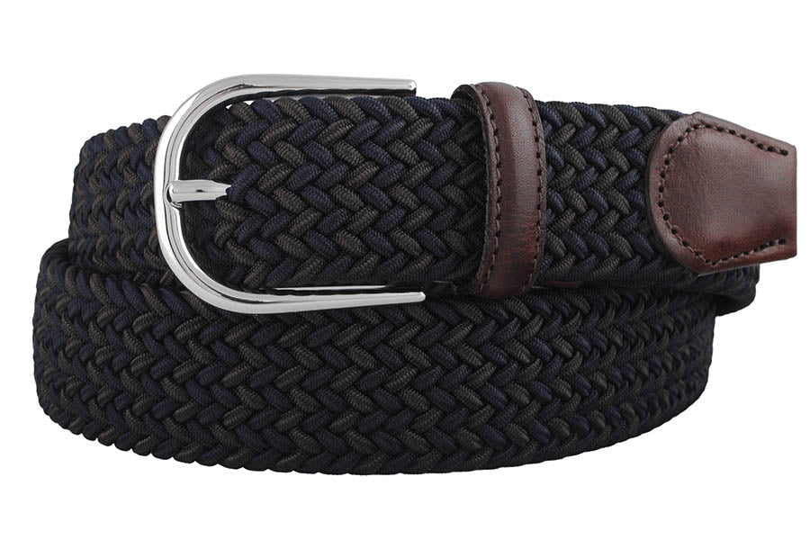 H8008 BELT ELASTICO MIX RIBBON NAVY GREY