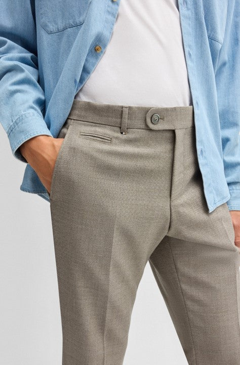 GENIUS SUITPANT IN PATTERNED WOOL