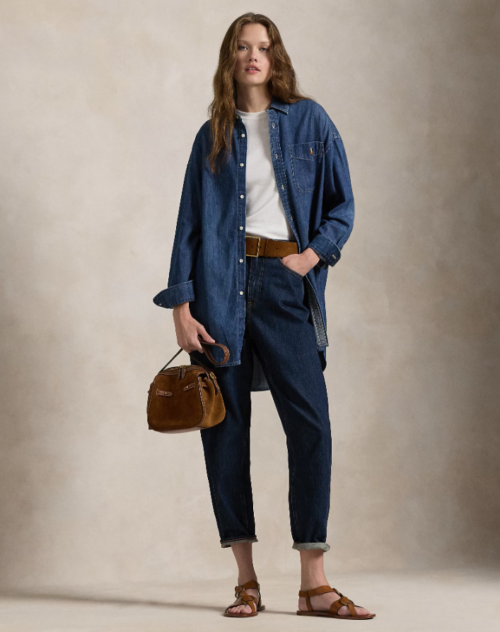 OVERSIZED FIT DENIM SHIRT-REMY WASH