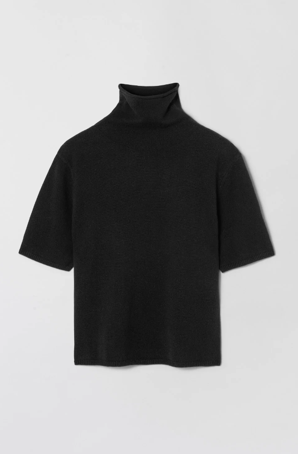 MARGOT TURTLENECK TEE JET BLACK