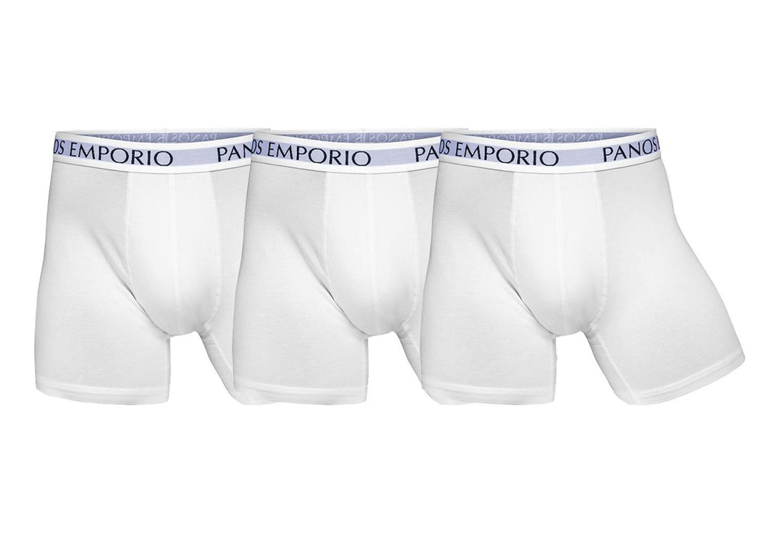 3PK BASE BAMBOO BOXER WHITE