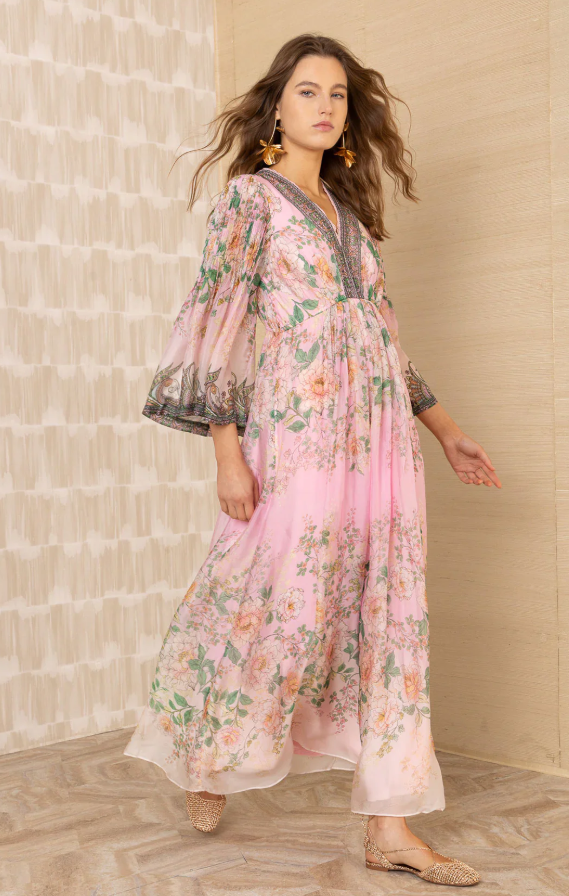 ALANNA LONG DRESS PNK