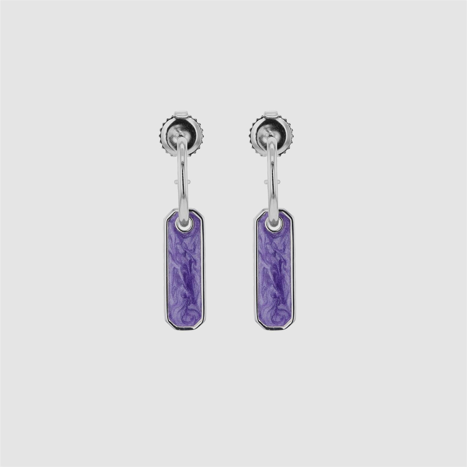 BRUSH STOKES EARRING PURPLE