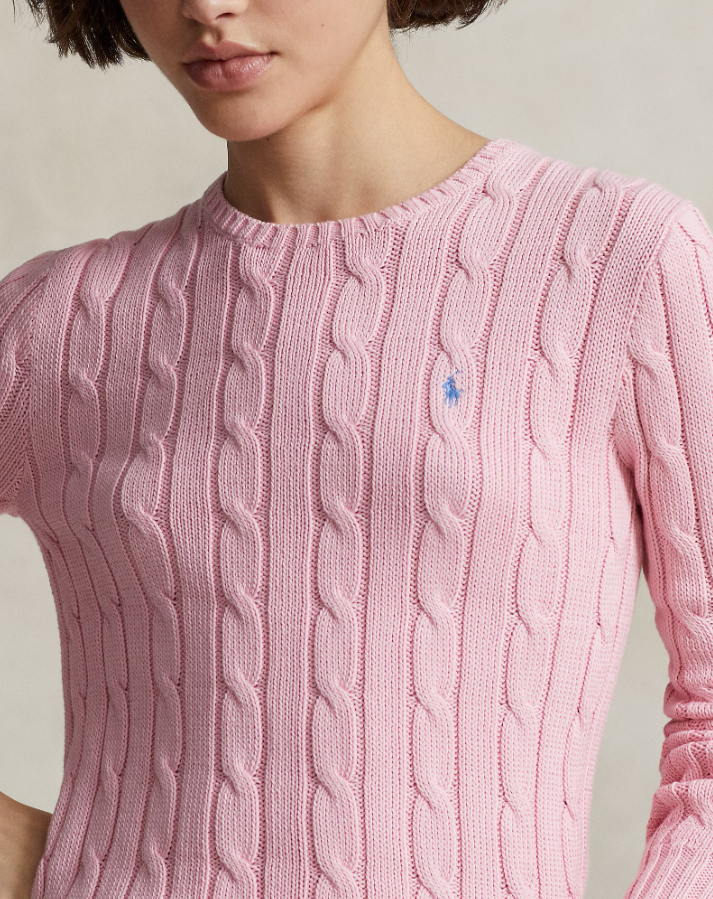 Cable-Knit Cotton Crewneck Jumper