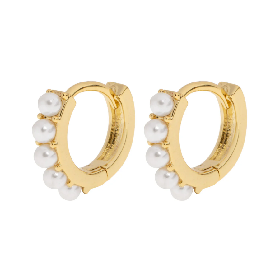 Essie - Pearl Hoop Stud Earrings