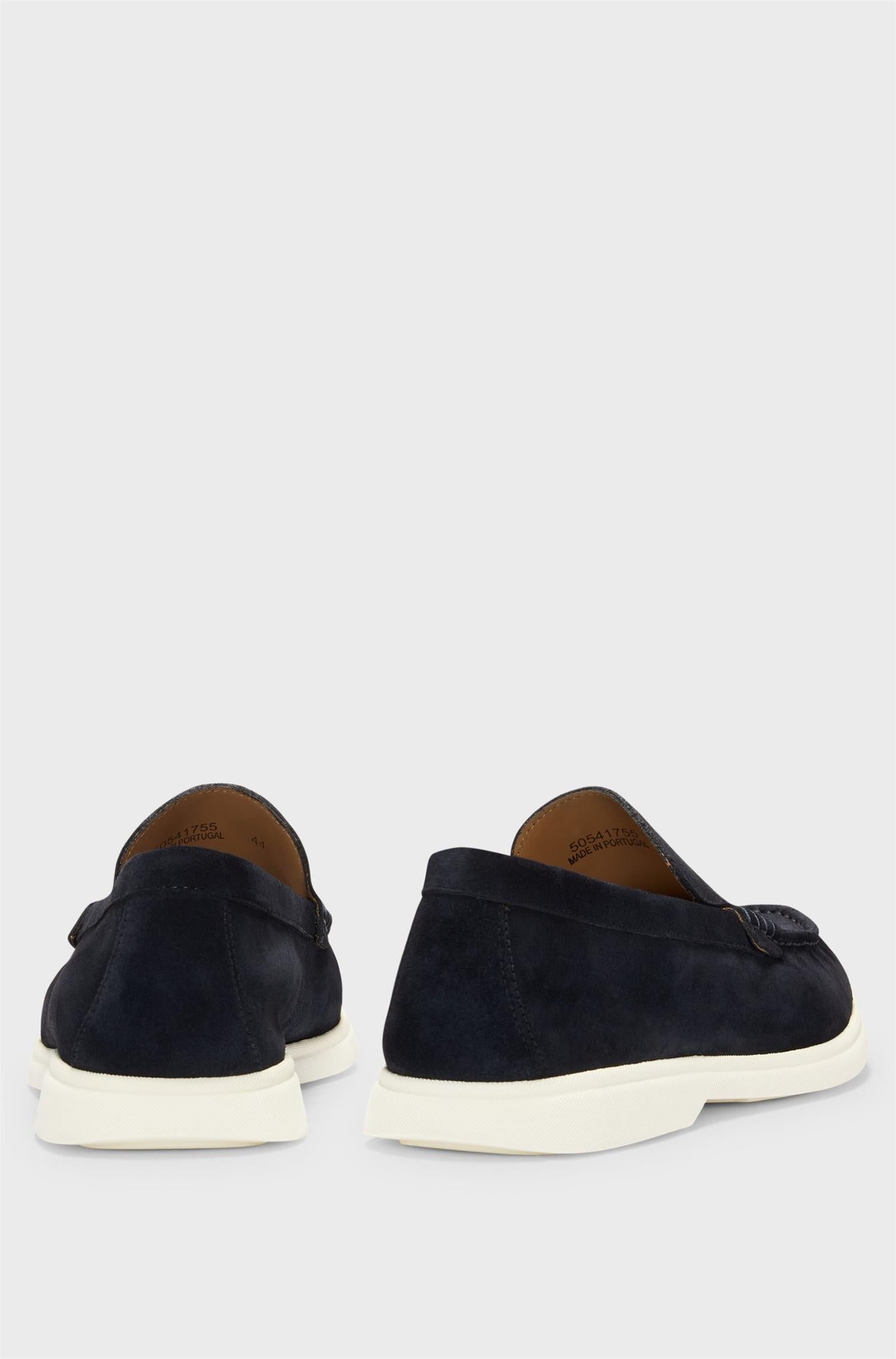 SIENNE DARK BLUE SUEDE LOAFERS