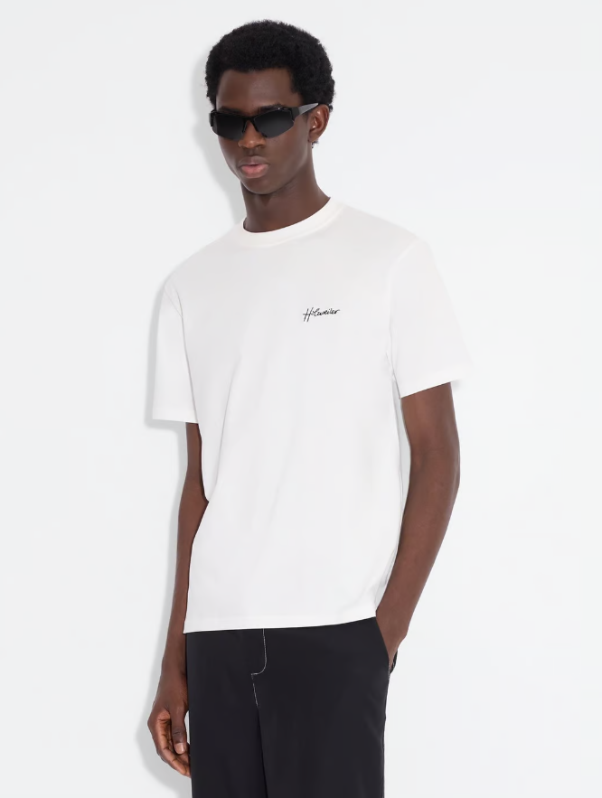 TUCKER EMBRODERY WHITE TEE S25