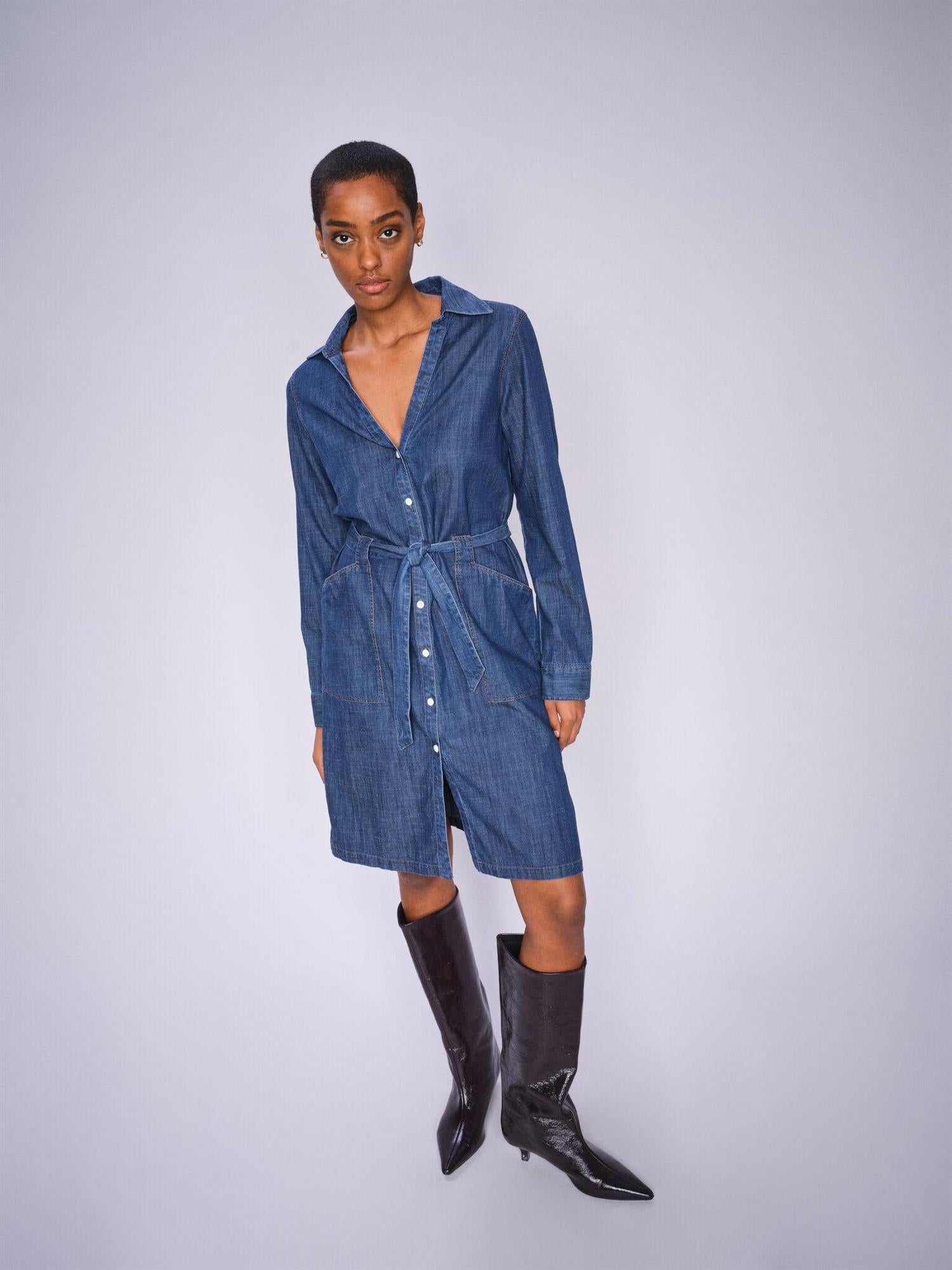 MMMalti denim dress-dark blue