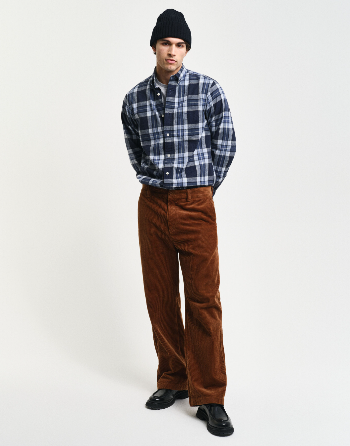 REGULAR TARTAN MELANGE CHECK SHIRT