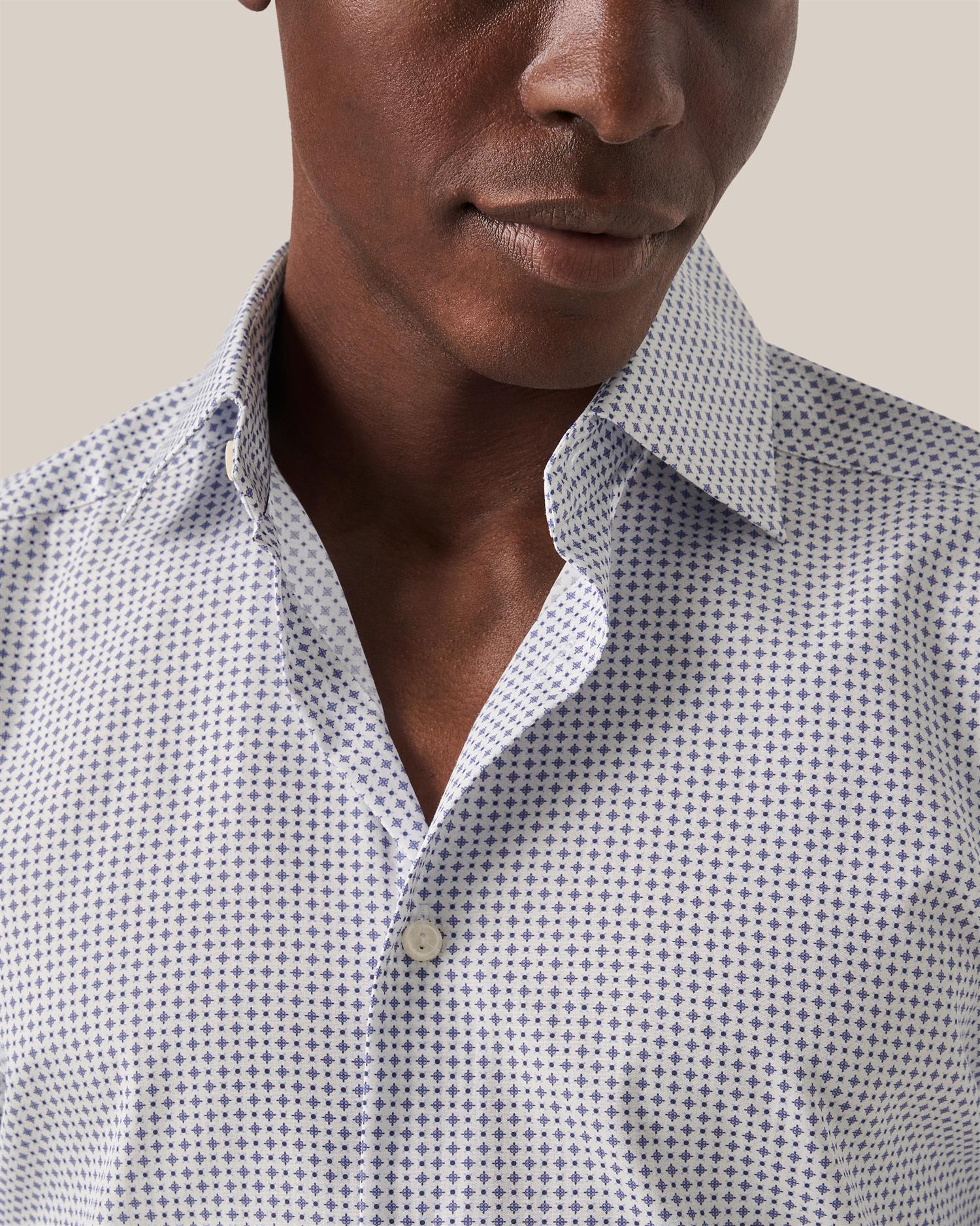 MICRO PRINT POPLIN CONTEMPORARY SHIRT SS24