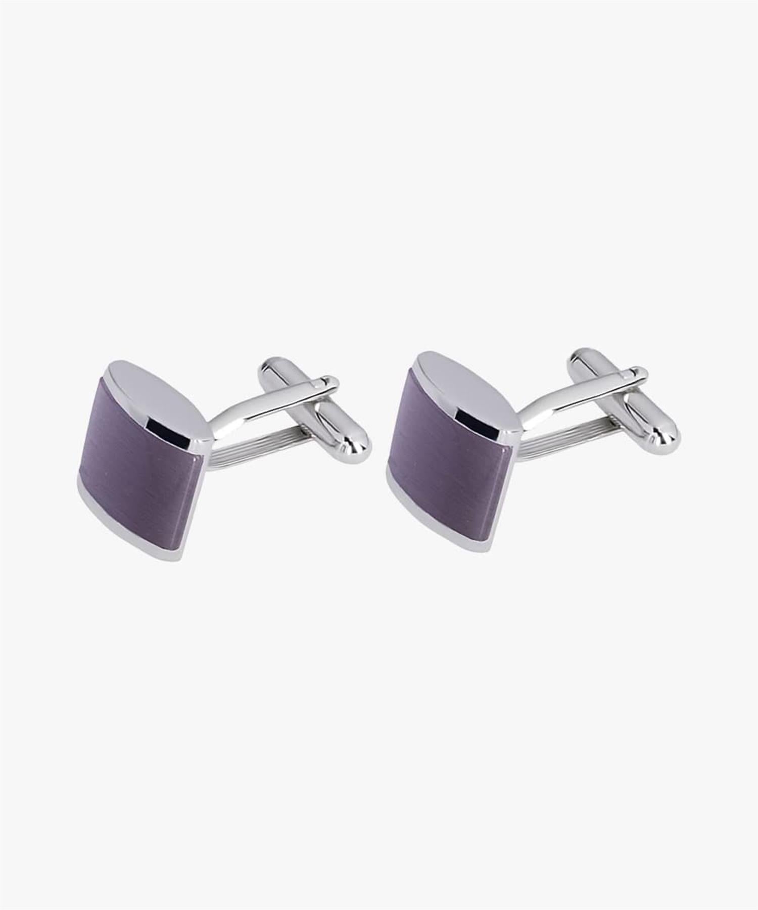 GREY CATS`S EYE CUFFLINKS