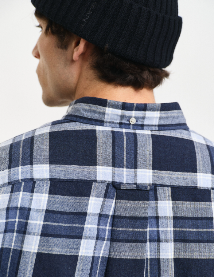 REGULAR TARTAN MELANGE CHECK SHIRT