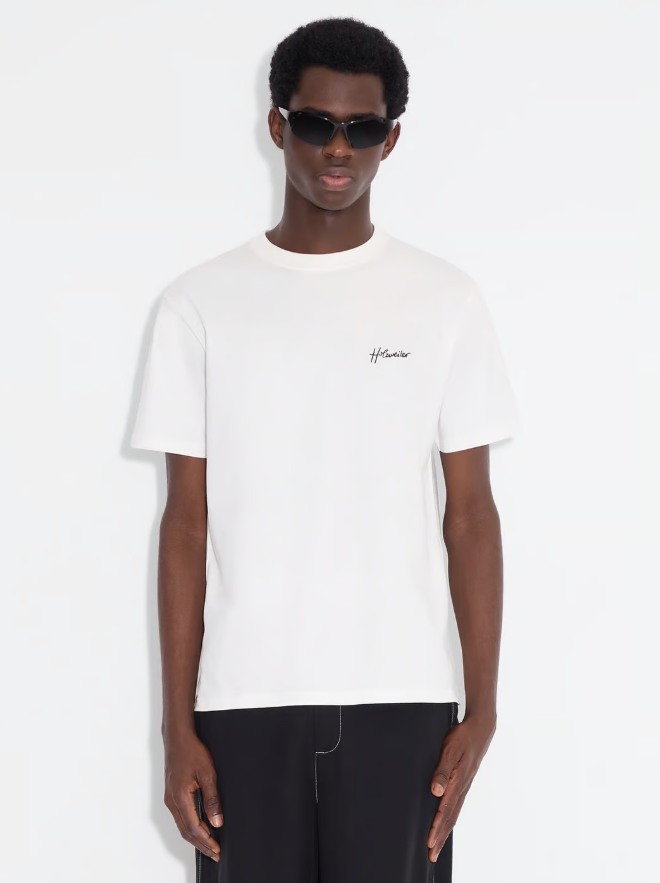 TUCKER EMBRODERY WHITE TEE S25