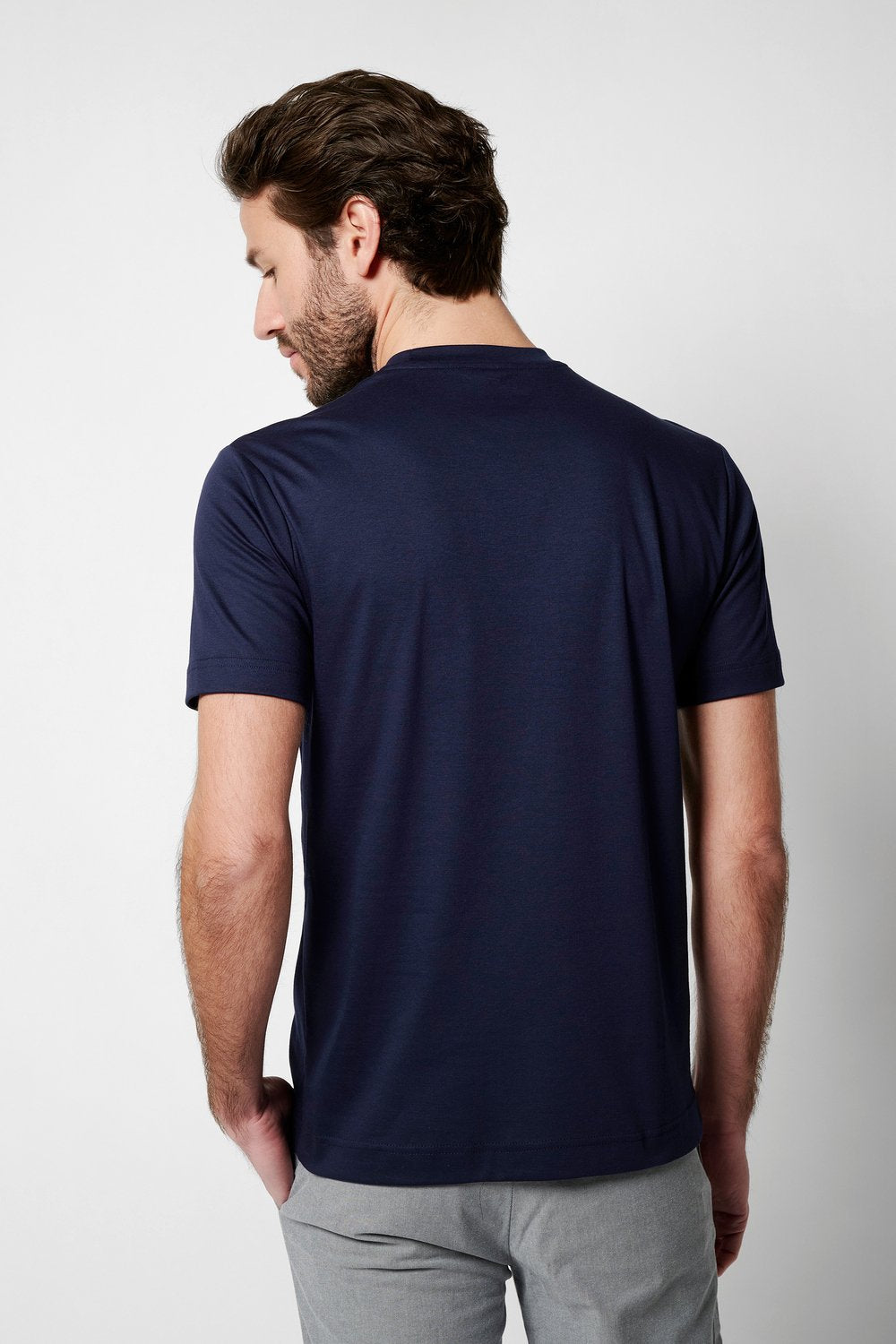 T-SHIRT ROUNDNECK 1/2 SOLID DARK NAVY