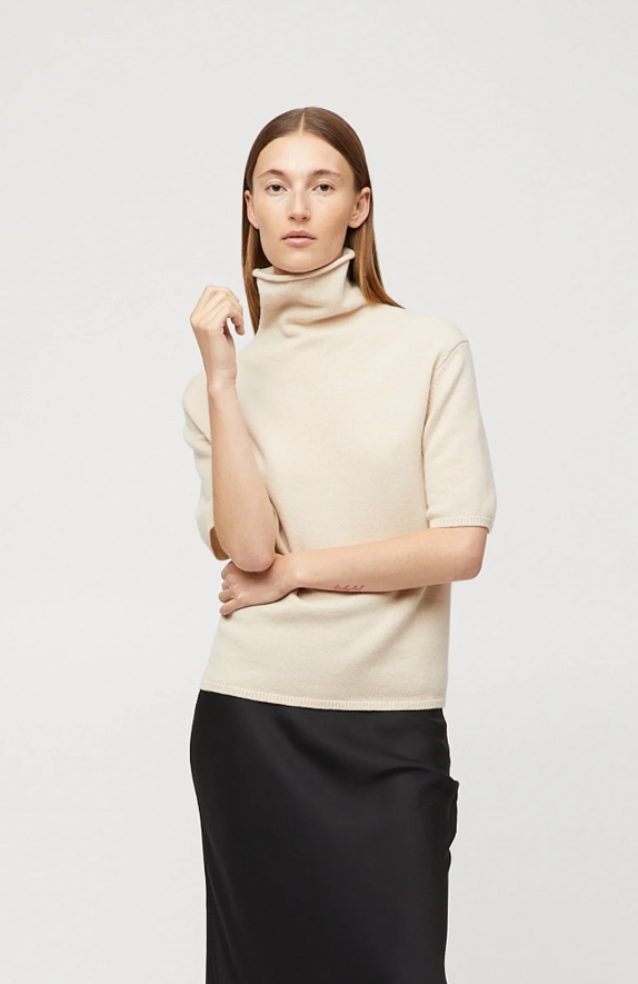 MARGOT TURTLENECK TEE BUTTERMILK