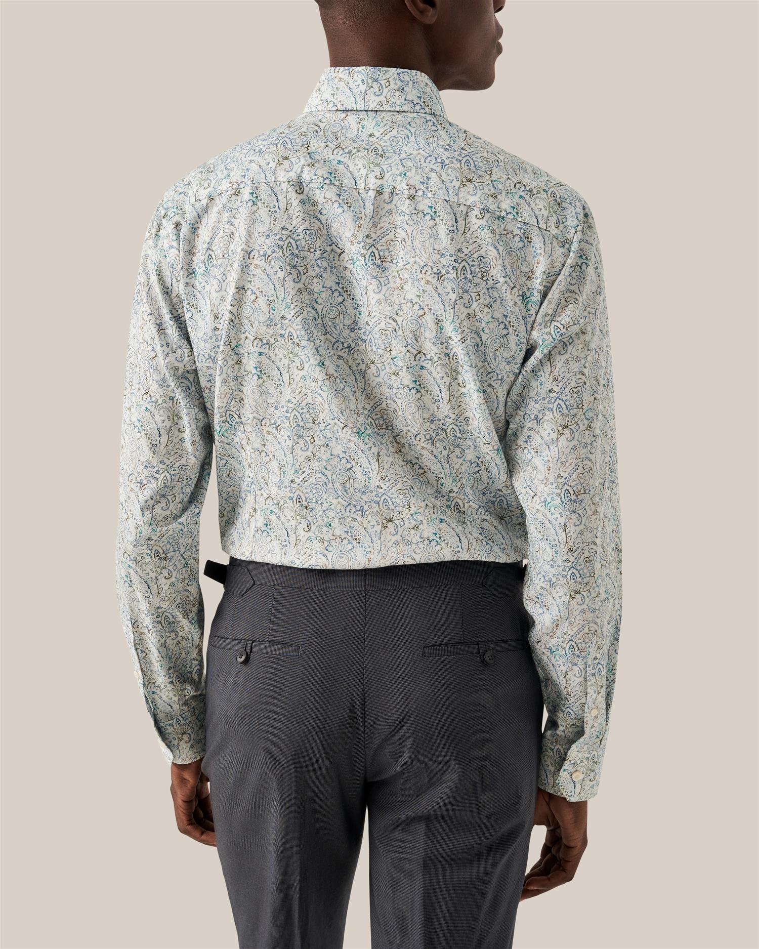 PAISLEY COTTON TENCEL CONTEMPORARY SHIRT SS24