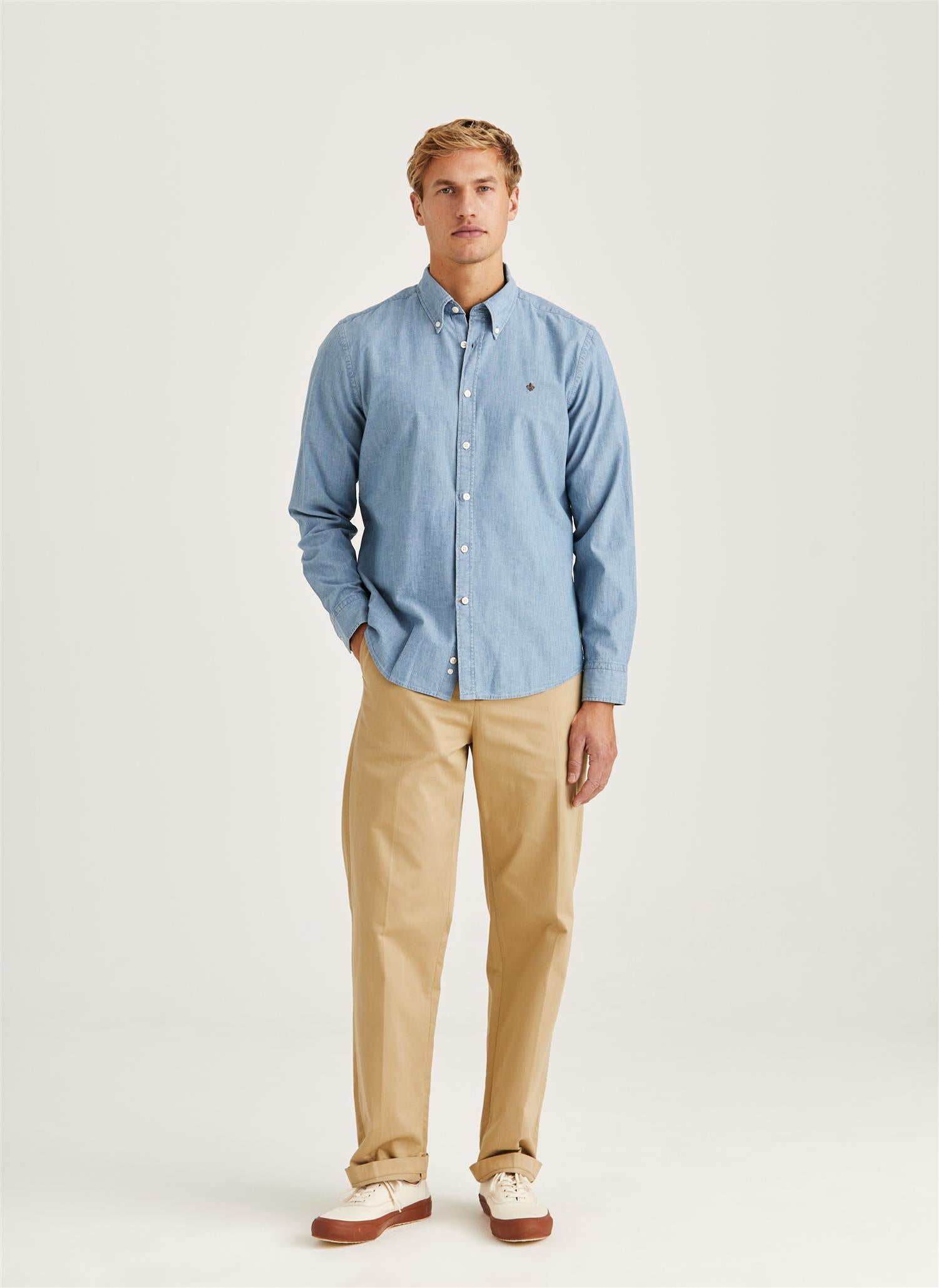 MORRIS CHAMBRAY BLUE SHIRT SLIMFIT