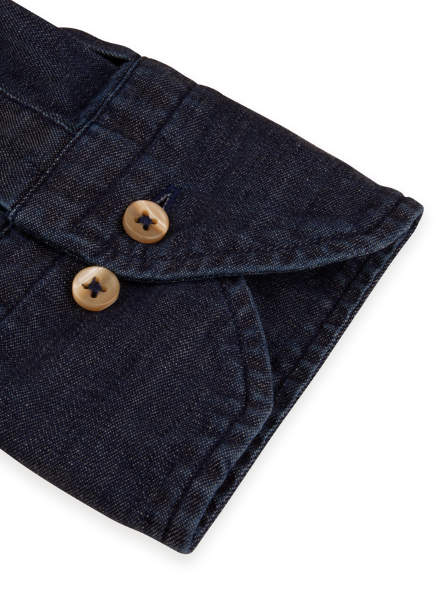 Blue Denim Stretch Shirt