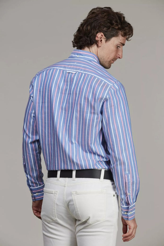 VIVID STRIPE SHIRT DARK BLUE