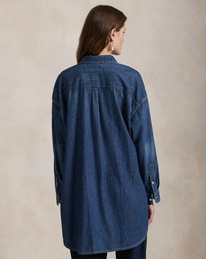 OVERSIZED FIT DENIM SHIRT-REMY WASH