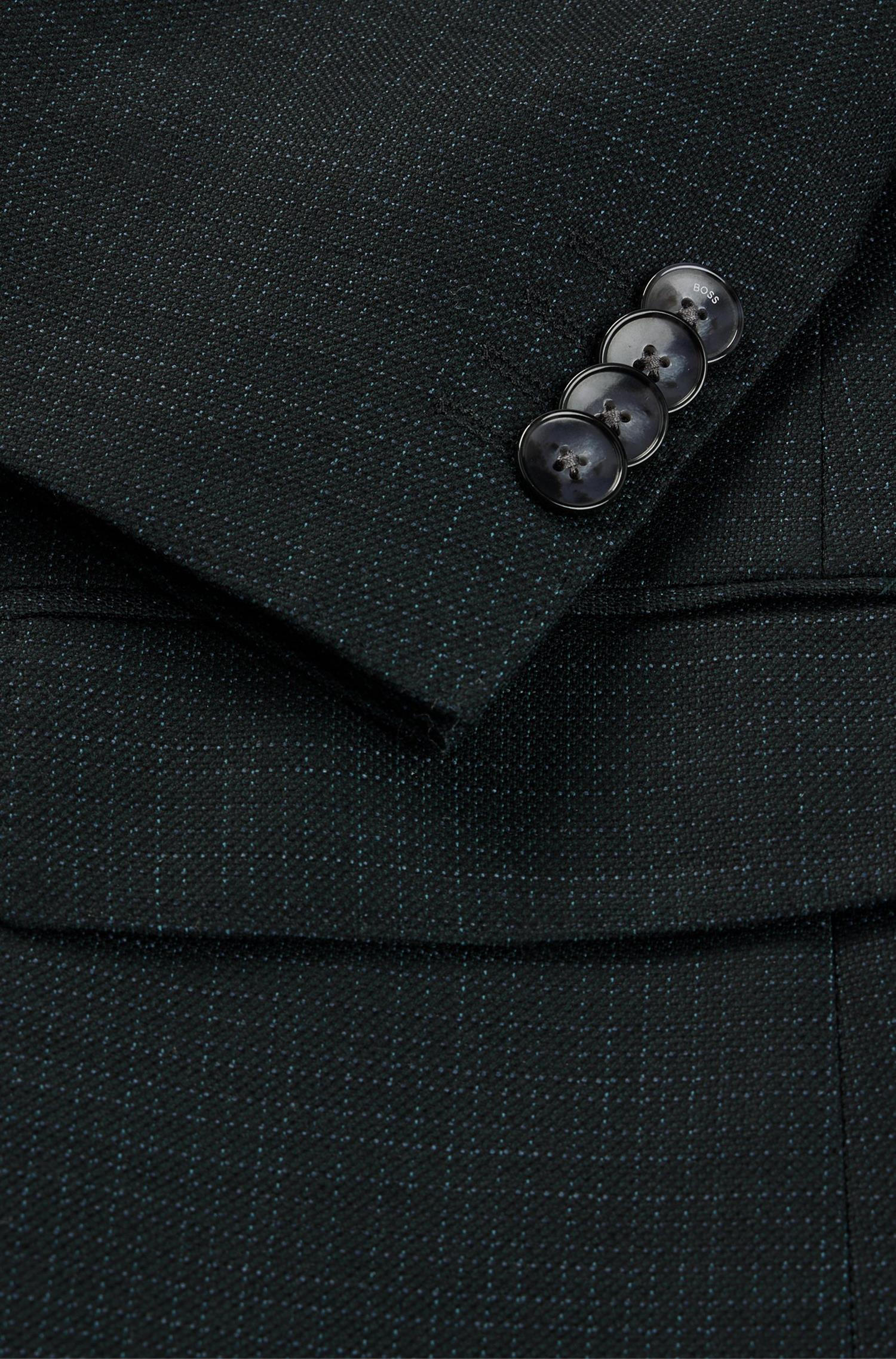 HUGE 2PCS SUIT IN MICRO PATTERNED STRETCH WOOL