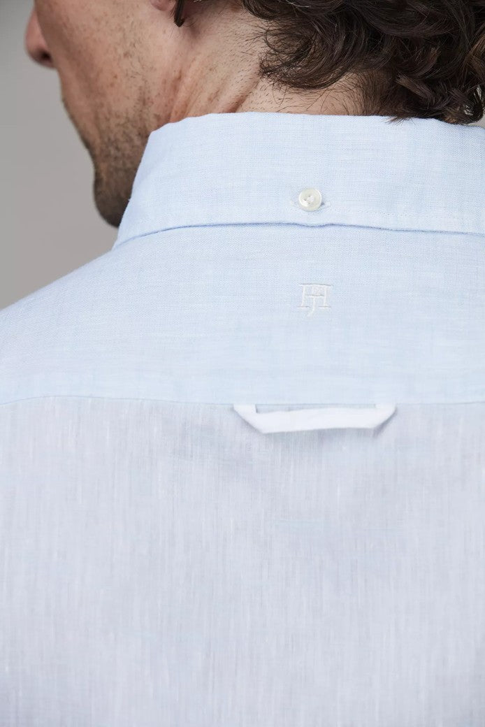 REFINE SHORT SLEEVE LINEN SHIRT LIGHT BLUE