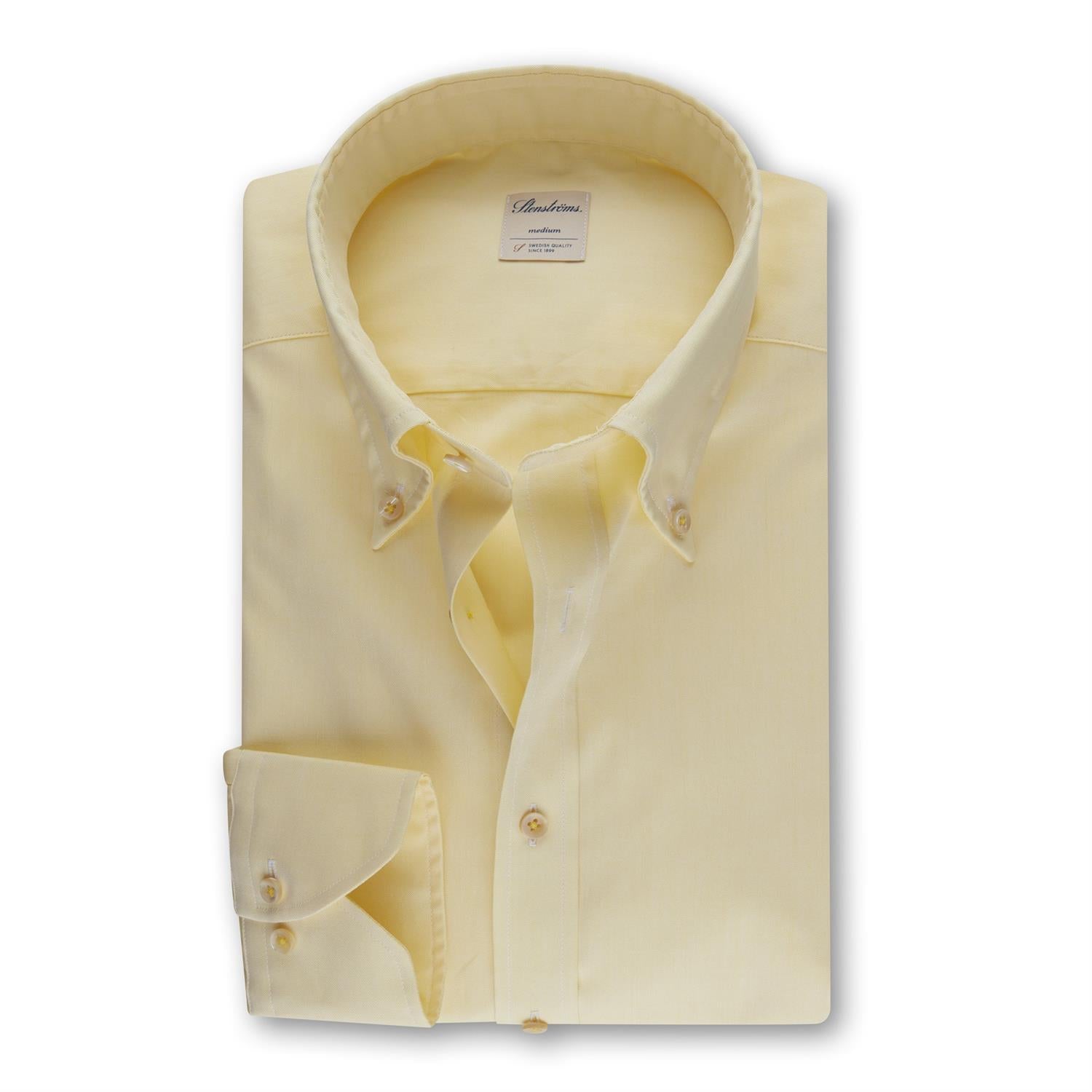 CASUAL YELLOW OXFORD SHIRT FITTED BODY