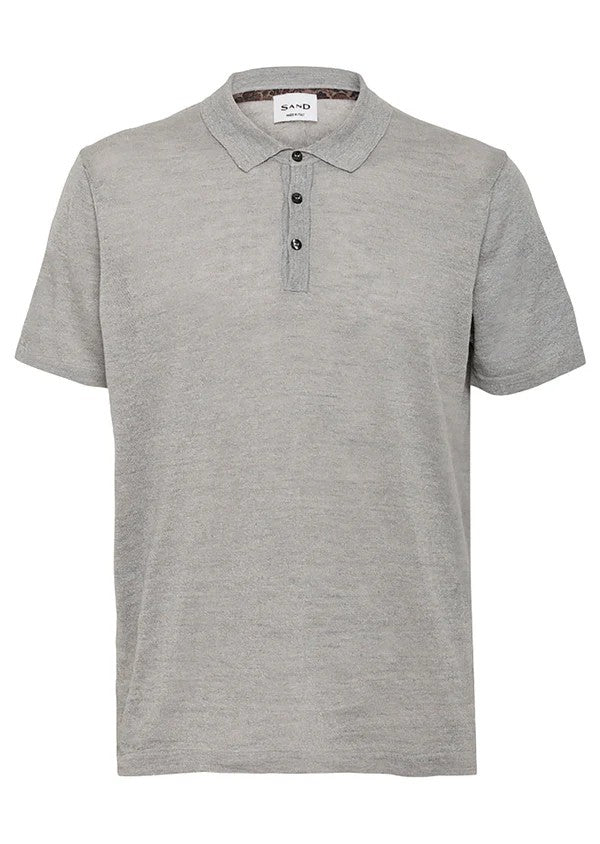 RICO POLO LINEN PEARL GREY