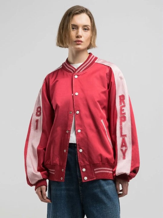 BOYFIT BOMBER JACKET ROCOCCO RED