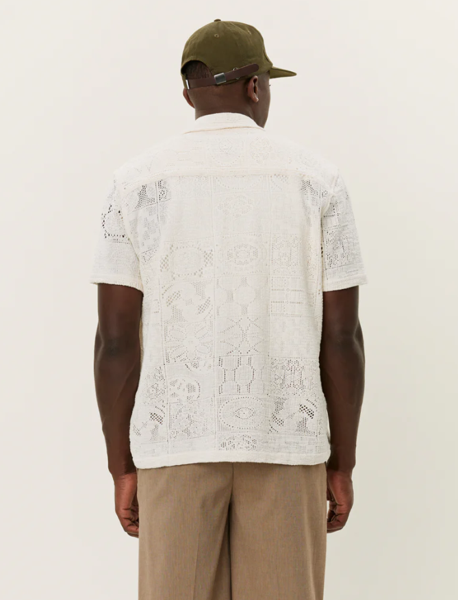 HECTOR LACE SS SHIRT IVORY