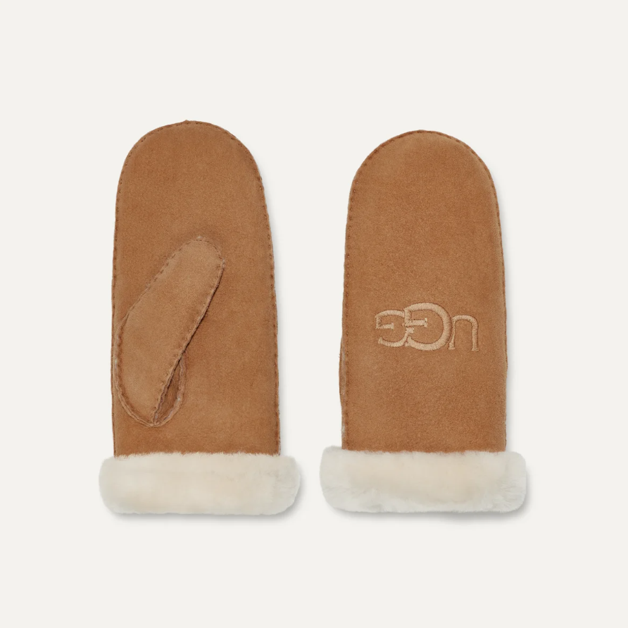 Sheepskin Embroider Mitten