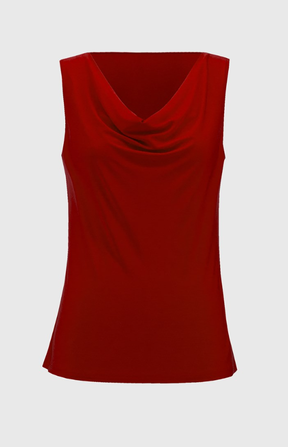 Silky Knit Cowl Neck Camisole