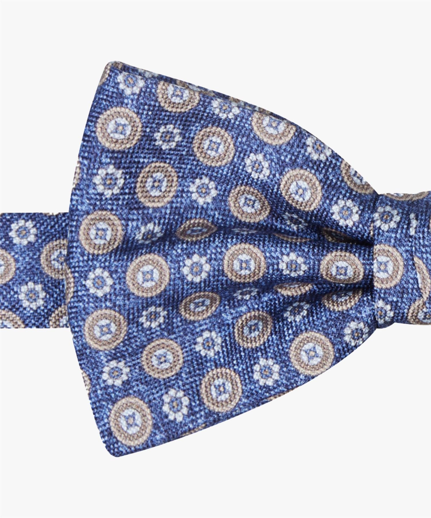 BOWTIE SILK GRAPHIC PRINT NAVY SS24