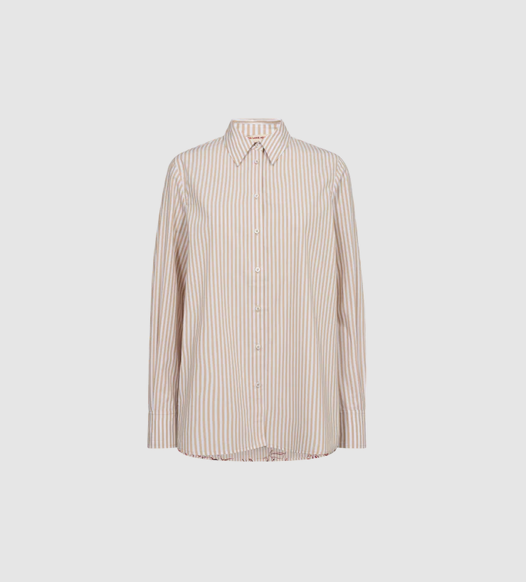 MMELINDA LEAFY STRIPE SHIRT-SESAME