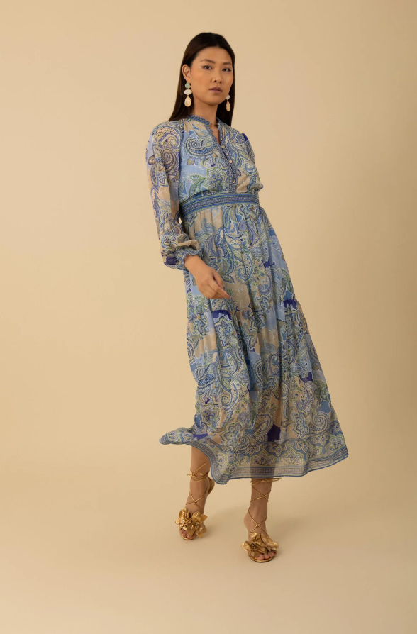 SHELBY LONG DRESS BLU