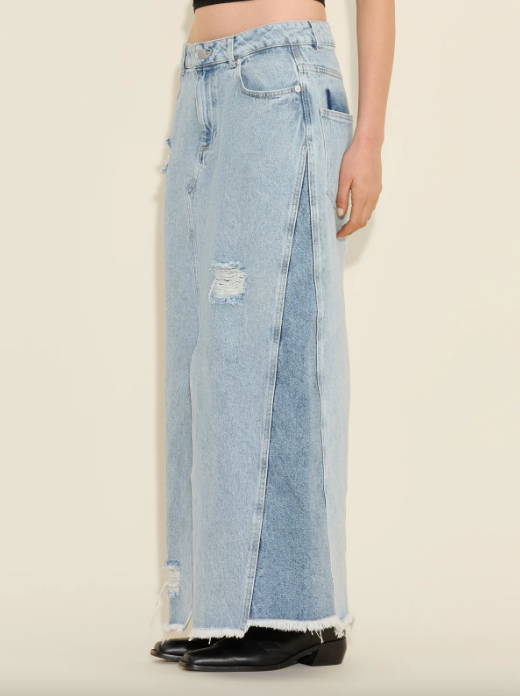 LOUISA LONG DENIM SKIRT