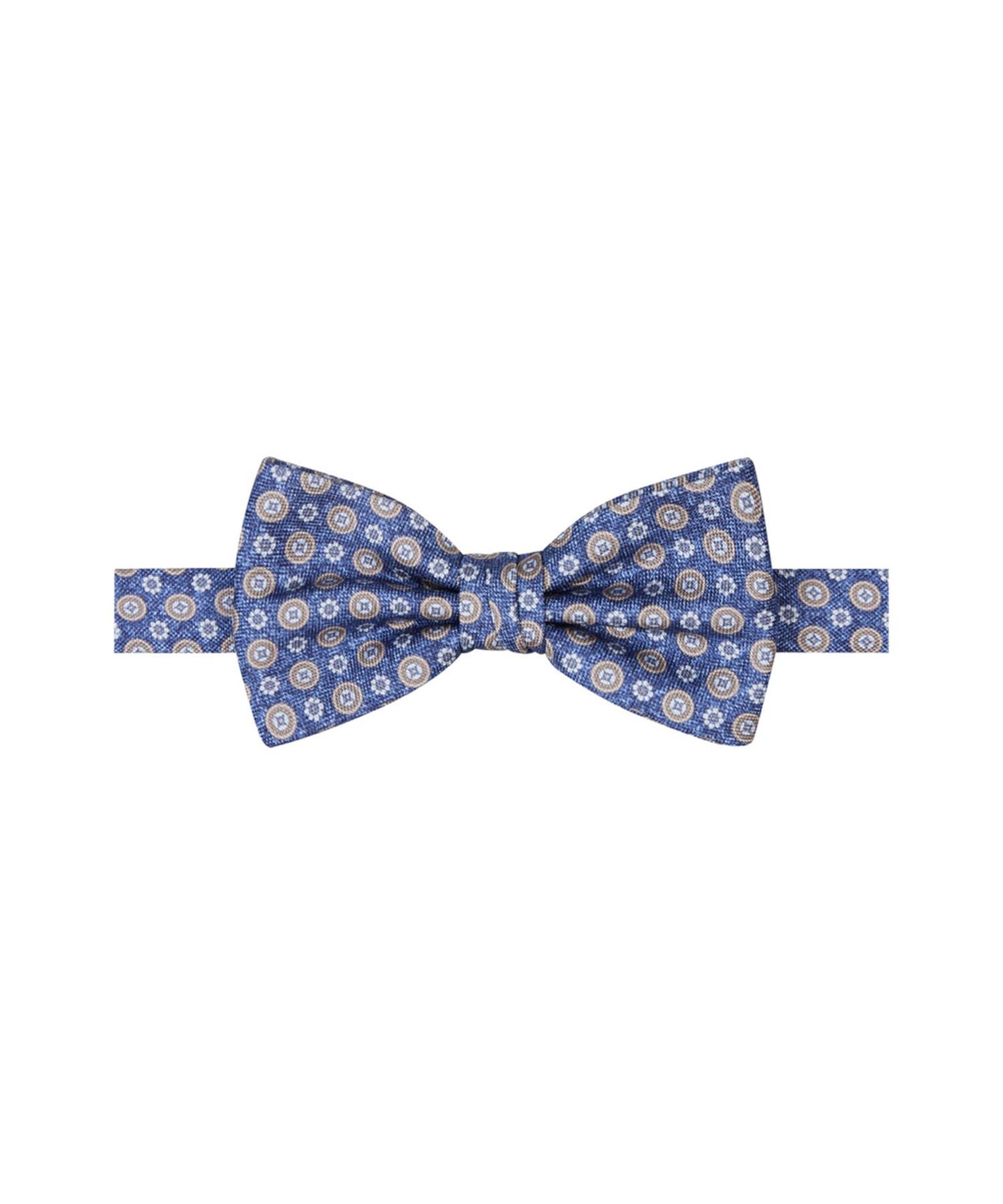 BOWTIE SILK GRAPHIC PRINT NAVY SS24