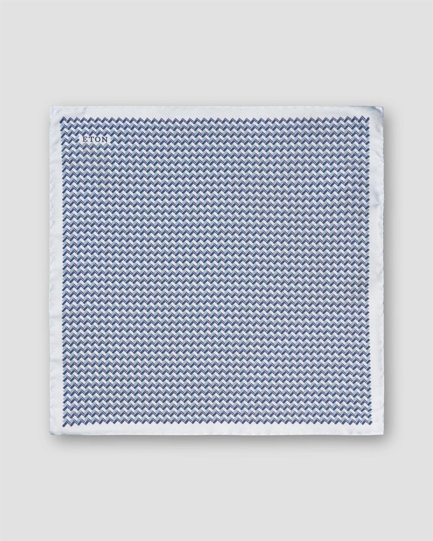 Light blue Geometric Silk Pocket Square