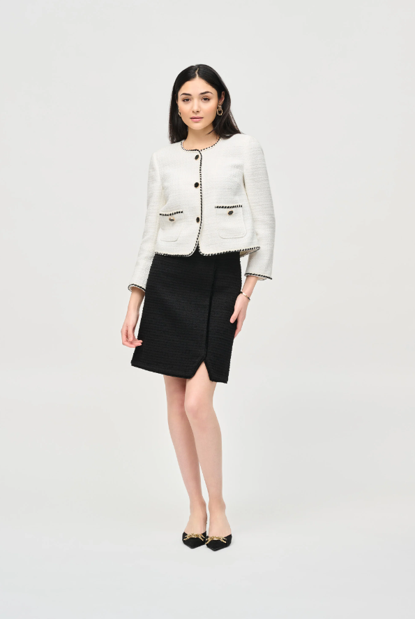 Bouclé Jacket With Contrast Trim